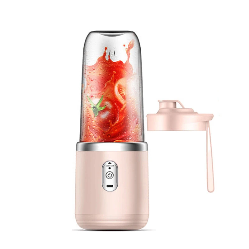 (image for) Portable USB Smoothie Blender Cup With 6 Blades 400ml Wireless Mini Charging Fruit Juicer And Food Blender With Ice Crushing Cup
